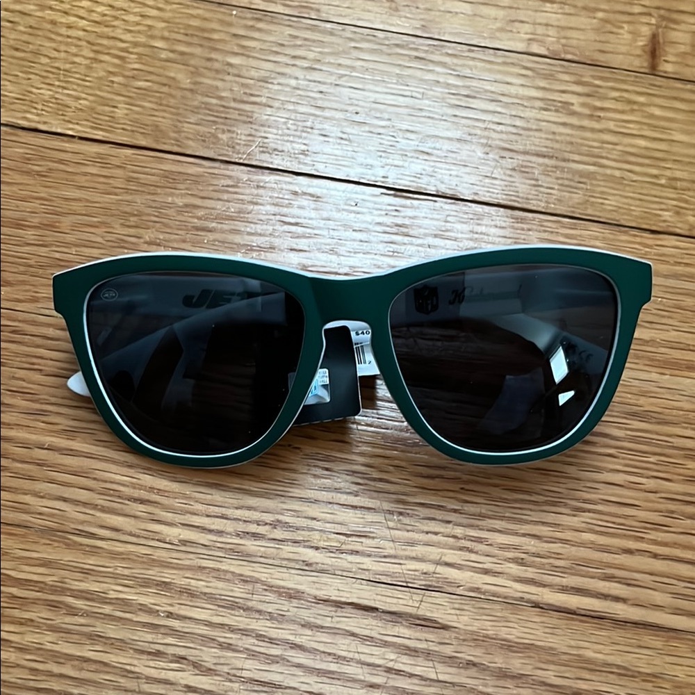 Knockaround New York Jets Green Sunglasses with Black Lenses